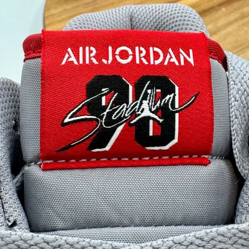 NIKE Air Jordan Stadium 90 Low TD Men Size 9.5 Black Cement Football Cleats